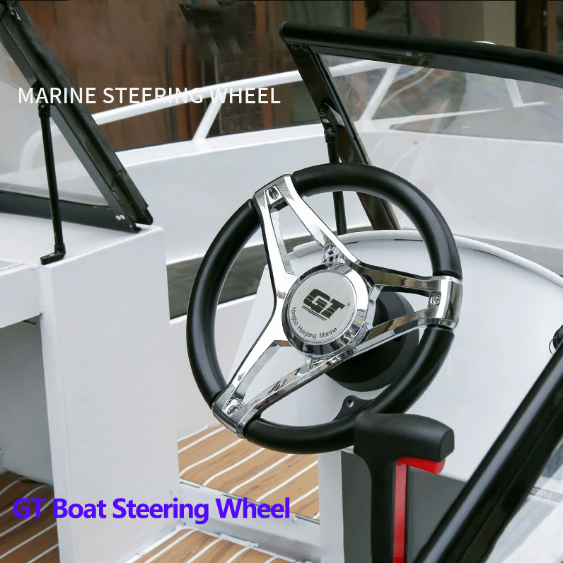 Novo volante de barco gt e vol - Fishing Boat Steering Wheel avaliação e preço